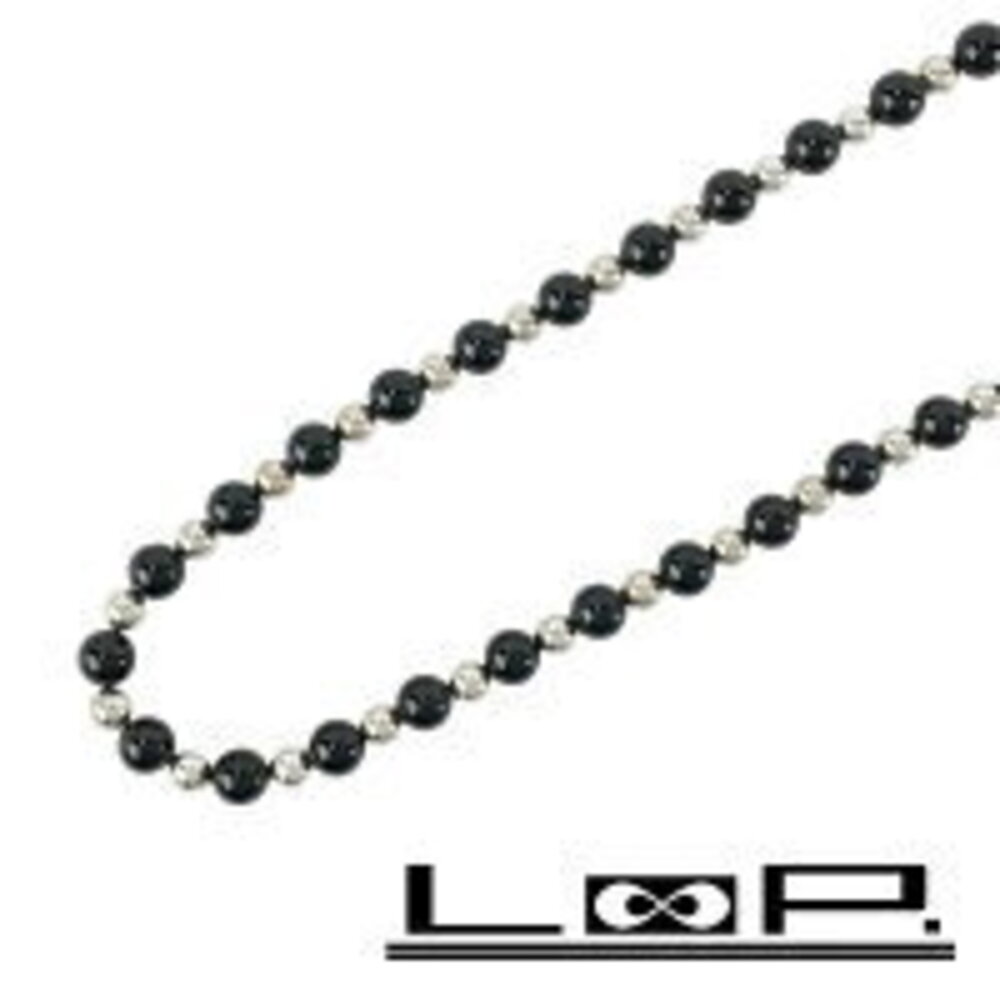 Tiffany Co Ball Necklace Long Accessory Black Silver Onyx SV